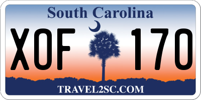 SC license plate XOF170