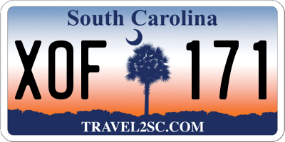 SC license plate XOF171
