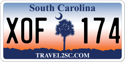 SC license plate XOF174