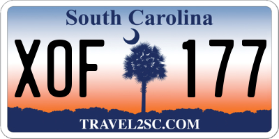 SC license plate XOF177