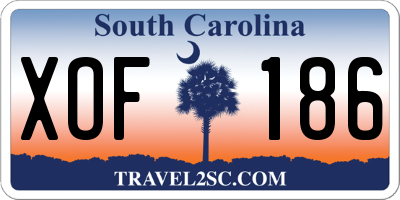 SC license plate XOF186