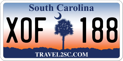 SC license plate XOF188
