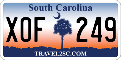 SC license plate XOF249
