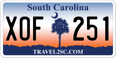 SC license plate XOF251