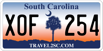 SC license plate XOF254