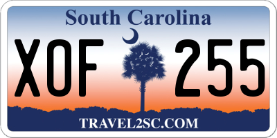 SC license plate XOF255