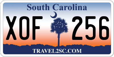 SC license plate XOF256