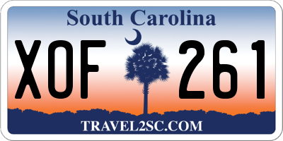 SC license plate XOF261