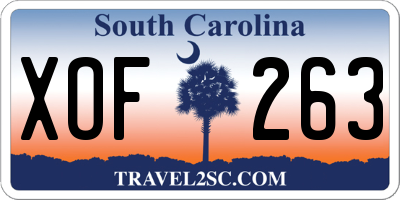 SC license plate XOF263
