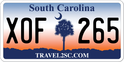 SC license plate XOF265