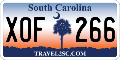 SC license plate XOF266
