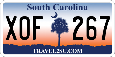 SC license plate XOF267