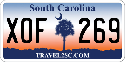 SC license plate XOF269