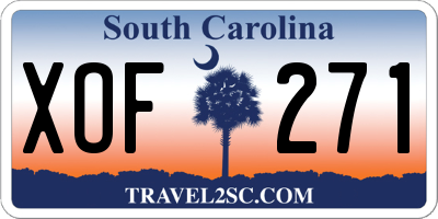 SC license plate XOF271