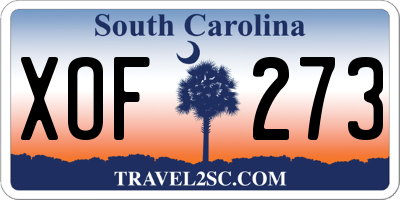 SC license plate XOF273