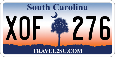 SC license plate XOF276