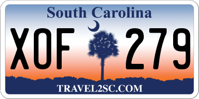SC license plate XOF279