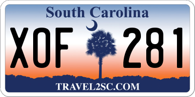 SC license plate XOF281