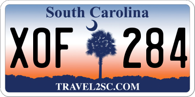 SC license plate XOF284