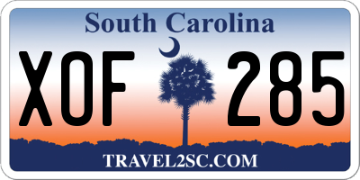 SC license plate XOF285