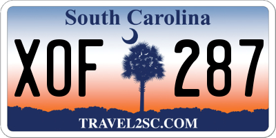 SC license plate XOF287