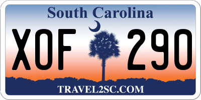 SC license plate XOF290