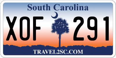 SC license plate XOF291