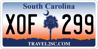 SC license plate XOF299