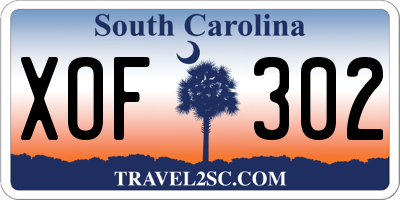 SC license plate XOF302