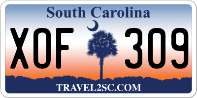 SC license plate XOF309