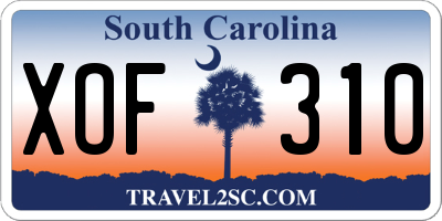 SC license plate XOF310