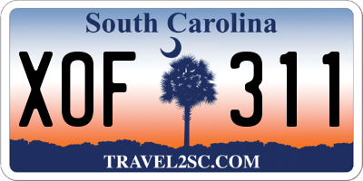 SC license plate XOF311