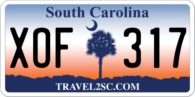 SC license plate XOF317