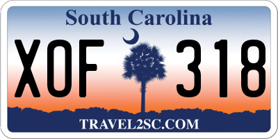 SC license plate XOF318
