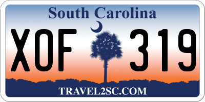 SC license plate XOF319