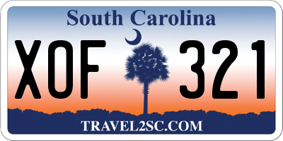 SC license plate XOF321