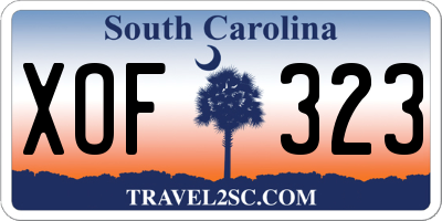 SC license plate XOF323