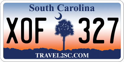 SC license plate XOF327