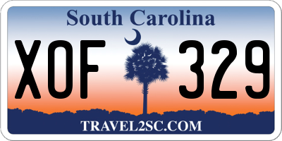 SC license plate XOF329