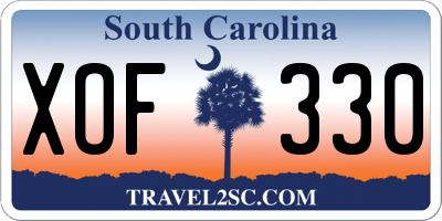 SC license plate XOF330