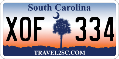 SC license plate XOF334