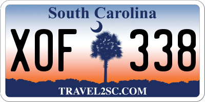 SC license plate XOF338