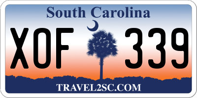 SC license plate XOF339
