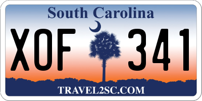 SC license plate XOF341