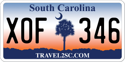 SC license plate XOF346
