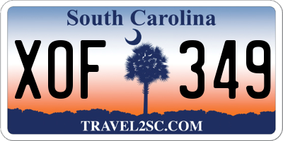 SC license plate XOF349