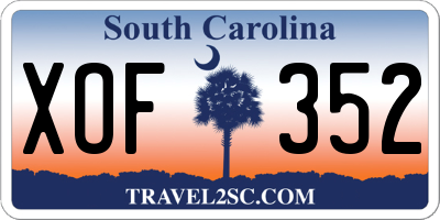 SC license plate XOF352