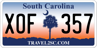 SC license plate XOF357