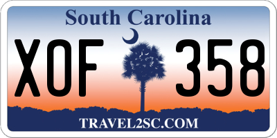 SC license plate XOF358