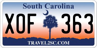 SC license plate XOF363